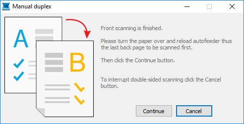 manual duplex scanning