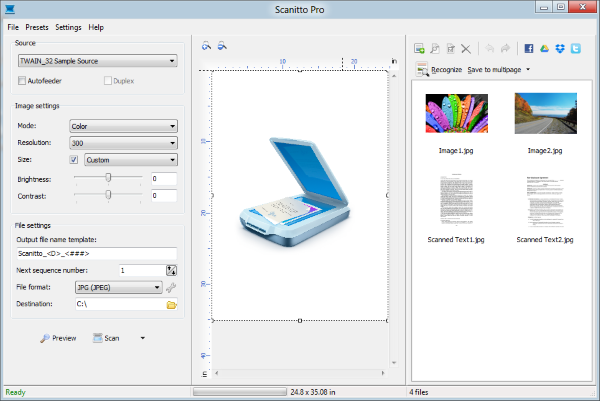 Scanitto Pro main window Screenshot